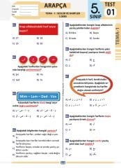5.Sınıf Arapça Test Kitabı