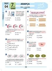7.Sınıf Arapça Test Kitabı