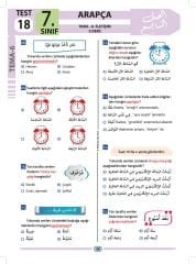 7.Sınıf Arapça Test Kitabı